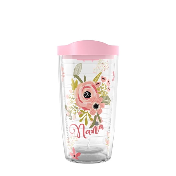 Tervis Floral Cluster Mother's Day Made in USA Double Walled Insulated Tumbler Travel Cup Keeps Drinks Cold & Hot, 16oz, Nana