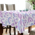 thumbnail image 4 of Coolnut Purple Rainbows Hearts Fabric Rectangle Tablecloth - Waterproof and Wrinkle-Resistant Table Cloth 54x72 Inch Table Cover for Indoor & Outdoor Dining House Decor, 4 of 7