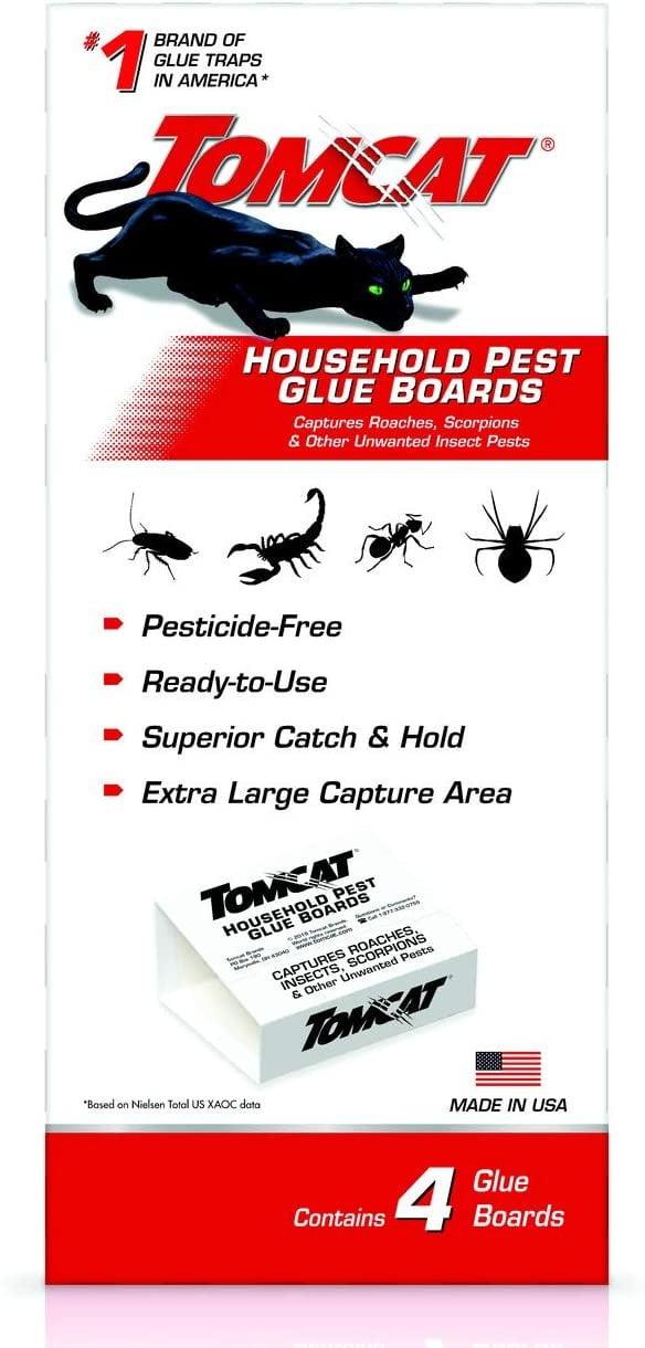 Tomcat 452421805 Household Pest Glue Trap, 4-Pack
