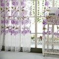 thumbnail image 4 of Rose Flower Sheer Curtains, Floral Print Voile Curtain, Semi Sheers Curtain,Tulles Transparent Window Treatments for Bedroom, Living Room(Purple), 4 of 6