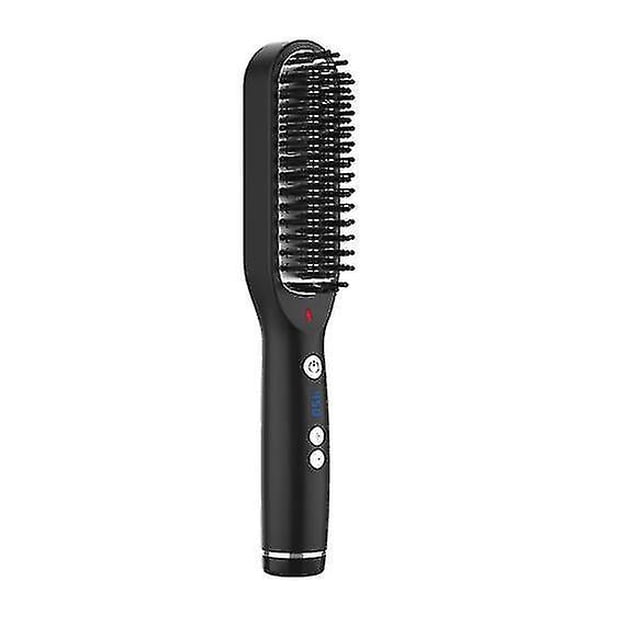 Cepillo alisador para barba, 3 en 1, con calefacción