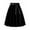 Black, variant on ShomPort Vintage Skirt for Women High Waist Lace Up Pleated Skirts Solid Color A-Line Midi Skirt