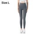 thumbnail image 2 of Leggings de cintura alta para mujer - Pantalones cálidos Medias de yoga con control de barriga-Gris plateado para 15 ℃ a 25 ℃, 2 of 6