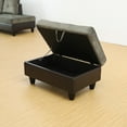 thumbnail image 4 of Pon Living Microfiber Rectangular Storage Ottoman, Bench Tufted Footrest, Modern Lift Top Pouffe Ottoman for Living Room,Taupe, 4 of 5