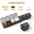 thumbnail image 3 of Monthly Pill Organizer, 28 Day Pill Box, 4 Weeks One Month Vitamin Cases, Large Compartments Medicine Organizer for Fish Oils, Supplements, 28 Grids, Black, 3 of 4