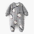 thumbnail image 4 of Mikilon Newborn Baby Boy/Girl Winter Clothes Warm Zipper Fleece Romper with Pockets Long Sleeve Jumpsuit One Piece Outfit, 4 of 9