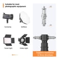 thumbnail image 4 of Tignapoo Adjustable Iron Wall Mount Boom Arm for Studio Photography - Extendable up to 100cm, Black - Sturdy Design, Swivel Angle Adjustment, Easy Installation, 4 of 6