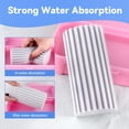 thumbnail image 3 of 2 Pack Damp Clean Duster Sponge, Magical Dust Scrub Sponge Lock Dust, No Dust Flying and Spreading, Duster for Scrub Blinds, Glass, Vents, Window Track and Grooves(Grey), 3 of 5