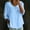 Khaki, variant on Qulqfy Loose Fit Blouses for Women Solid 3/4 Length Sleeve Casual V-Neck Loose Fit Fall Flowy Pleat Work Womens Spring Tops Pink L