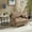 Light Brown, variant on MOONMISS Chenille 3-in-1 Convertible Sleeper Foldable Sofa Bed Recliner Chair with 3 Pillows,Beige