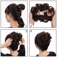 thumbnail image 7 of MORICA 1PCS Messy Bun Hair Scrunchies Curly Wavy Heat Ponytail Synthetic Chignon for Women Updo Hairpiece Natural Black, 7 of 7