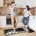 thumbnail image 6 of Piano Notes Anti Fatigue Mats for Kitchen Floor, Set of 2 Non Skid Washable Waterproof Anti Kitchen Floor Mats for Kitchen Office Laundry Room Bathroom (19"x27"+19"x47"), 6 of 7