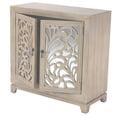 thumbnail image 2 of 32" X 14" X 32" White Wash MDF, Wood, Mirrored Glass Sideboard with Doors, 2 of 2