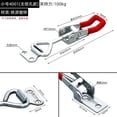 thumbnail image 1 of Shisuyan Self Lock Toggle Latches Stainless Steel 2Pcs 3.7X1.2X0.5In, 1 of 8