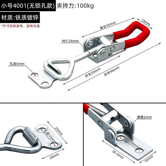 2pcs Self Lock Toggle Latches Adjustable Heavy Duty Toggle Latches Clamps Stainless Steel Lock Fastener For Drawer Door Cabinet
