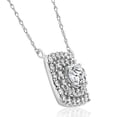 thumbnail image 3 of Pompeii3  1/2Ct Cushion Double Halo Pendant 14k White Gold 1/2" (H-I,I1-I2), 3 of 4