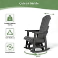 thumbnail image 4 of Mosbrisa HIPS Swivel Patio Glider, Poly Lumber Weather Resistant Outdoor Chair, for Patio, Porch, Yard (Gray), 4 of 6