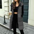 thumbnail image 5 of cocolona Long Puffer Vest for Women Trendy Hooded Sleeveless Stand Collar Button Down Long Coat Quilted Winter Warm Snow Overcoat with Pocket, 5 of 7