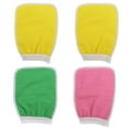 thumbnail image 1 of FELTECHELECTR 4 guantes exfoliantes corporales de spa para eliminar células muertas de la piel, de doble cara, para limpieza profunda, para hombres y mujeres., 1 of 7