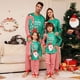 thumbnail image 1 of Ropa de Navidad a juego para la familia, pijamas de Navidad, moda de Año Nuevo, estampado de Papá Noel verde, conjunto para niños y adultos, pijama mameluco para bebé 2024, 1 of 4