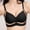 Black, variant on Adjustable Thin Shoulder Strap Seamless Underwear Womens Soft Support Side Retraction, Lifting, Gathering, Anti Sagging, Fixed Cup-shaped Bra