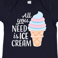 thumbnail image 4 of Inktastic All You Need is Ice Cream with Ice Cream Cone Boys or Girls Baby Bodysuit, 4 of 5