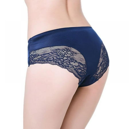 

Women Lace Sexy Panties Luxury Seamless Plus Size Solid Color Underwear Low Waist Female Slim Briefs