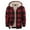 Watermelon Red, variant on Mens Jacket Coat Plaid Fall Hooded Color Blocked Drawstring Zip Mens Workout Jacket,Beige,M