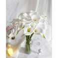 thumbnail image 5 of 20Pcs Artificial Calla Lily Flower Real Touch Latex Flowers for DIY Wedding Bouquet Party Home Decor (Pure White), 5 of 5