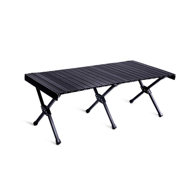 Table Pliante Extérieure Portable Table de Camping Enroulable en Alliage d'Aluminium Complet