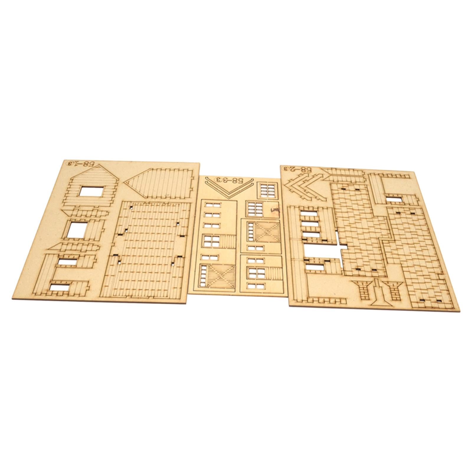 Train Station Model Town Station Building Miniature Kit Wooden Material for Enthusiasts and Collectors