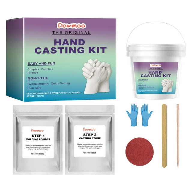Hand Moulding Kit Couple Holding Hands 3D Keepsake Hand Casting Kit Fun & Skin Hand Moulding Kits Handmade Personalised Sculpture Mould Keepsake Craft For Adults