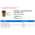 thumbnail image 2 of Oil Filter Kit - Compatible with 2015 Volkswagen Jetta, 2 of 2