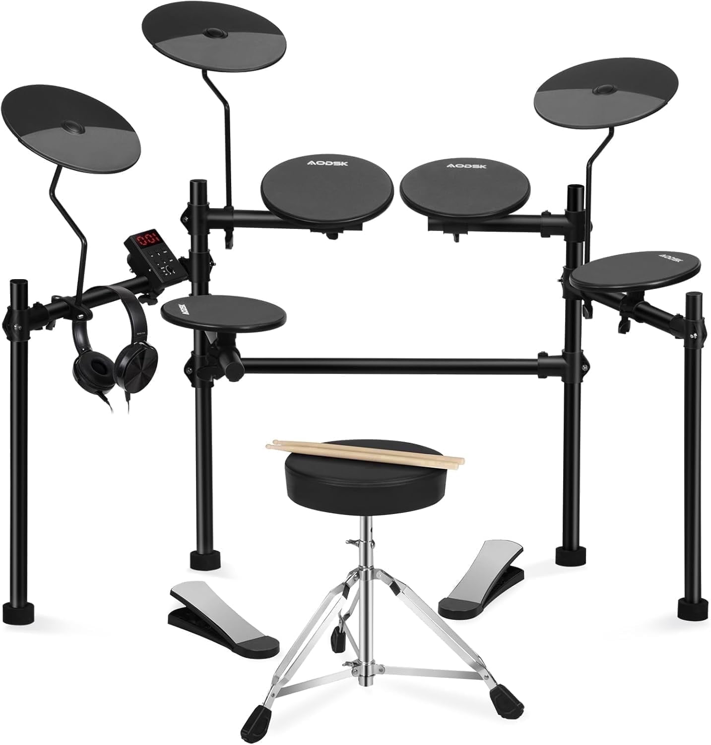AODSK AED-100 Electric Drum Set for Beginners & Teens photo 1