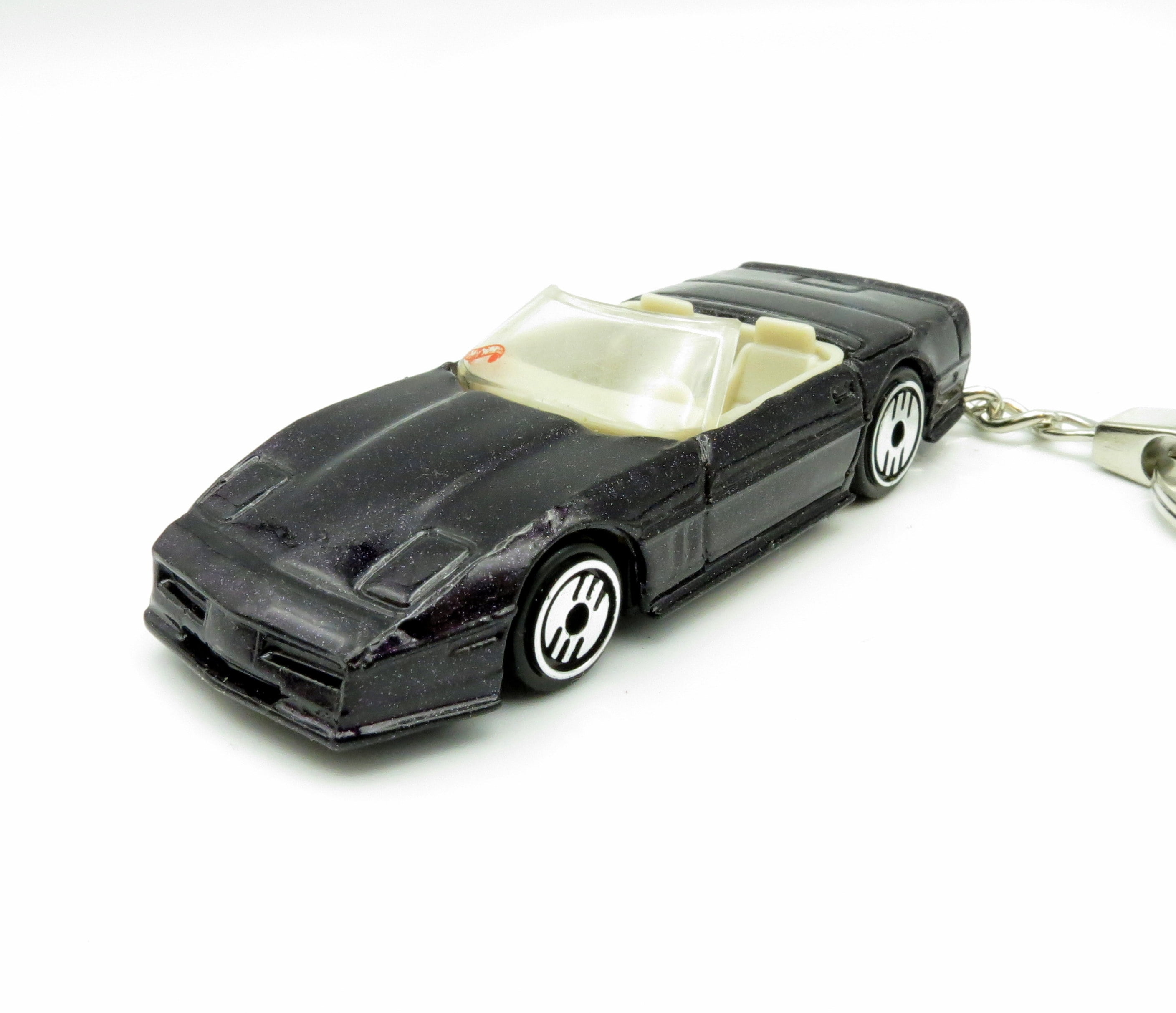 Keychain Chevy Corvette Black Convertible Car Rare Novelty 1:64 Diecast Key Ring