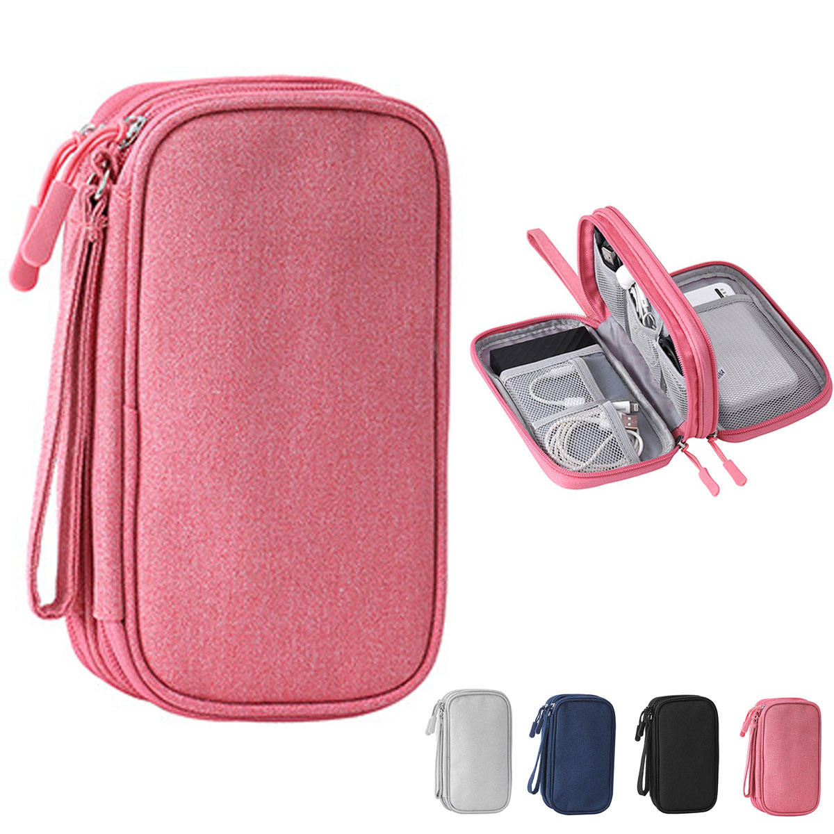 Travel Cable Organizer Case, Small Cord Organizer Bag for Tech