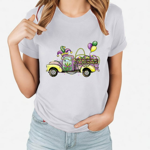 T-shirts de Mardi Gras à Paillettes pour Femmes Grande Taille, T-Shirts de Mardi Gras Femmes à Paillettes, T-Shirts de Mardi Gras Femmes T-Shirt Graphique Masque à Paillettes, T-Shirts de Carnaval à Manches Courtes Col Rond T-Shirt de Fête Hauts de Carnaval