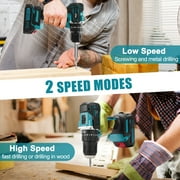 UNTIMATY 21V Brushless Cordless Drill Set, Power Drill Kit with Battery and Charger, 3/8 Keyless Chuck&575 inch-lbs Torque, 23pcs Drill Bits, Blue