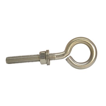 1/2 X 8 Inch 316 Stainless Steel Eye Bolt With Nut & Washers - 250 Lb Capacity Marine Grade Hardware