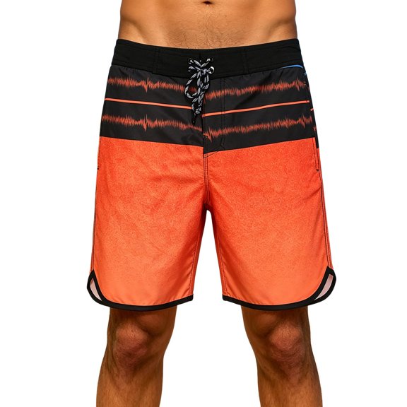 XFeng Men's 2 in 1 Swim Trunks, Print Board Shorts with Compression Liner, Quick Dry Beach Swim Shorts with Pockets