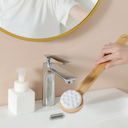 Kchsji Soft Bristle Long Handled Bath Brush Comfortable Grip for Easy Control Gentle Exfoliation Back Foot and Full Body Care in the Shower Ideal for Everyday Use High-Quality Craftsmanship