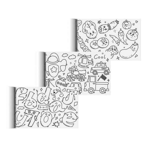 Rollo de papel para colorear BLESIY patrones en colores