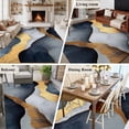 thumbnail image 5 of 6'x9' Area Rugs, Blue Gold Gray Marble Indoor Outdoor Area Rug for Living Room Bedroom, Modern Abstract Mountain Art Washable Bathroom Rugs Kitchen Floor Carpet Mats Home Decor Aesthetic, 5 of 8