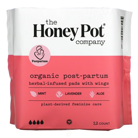 The Honey Pot Company, Organic Everyday Herbal-Infused Pantiliners, 30 Count