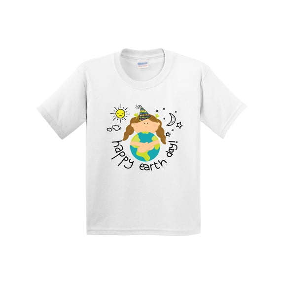 Inktastic Girls Happy Earth Day Youth T-Shirt