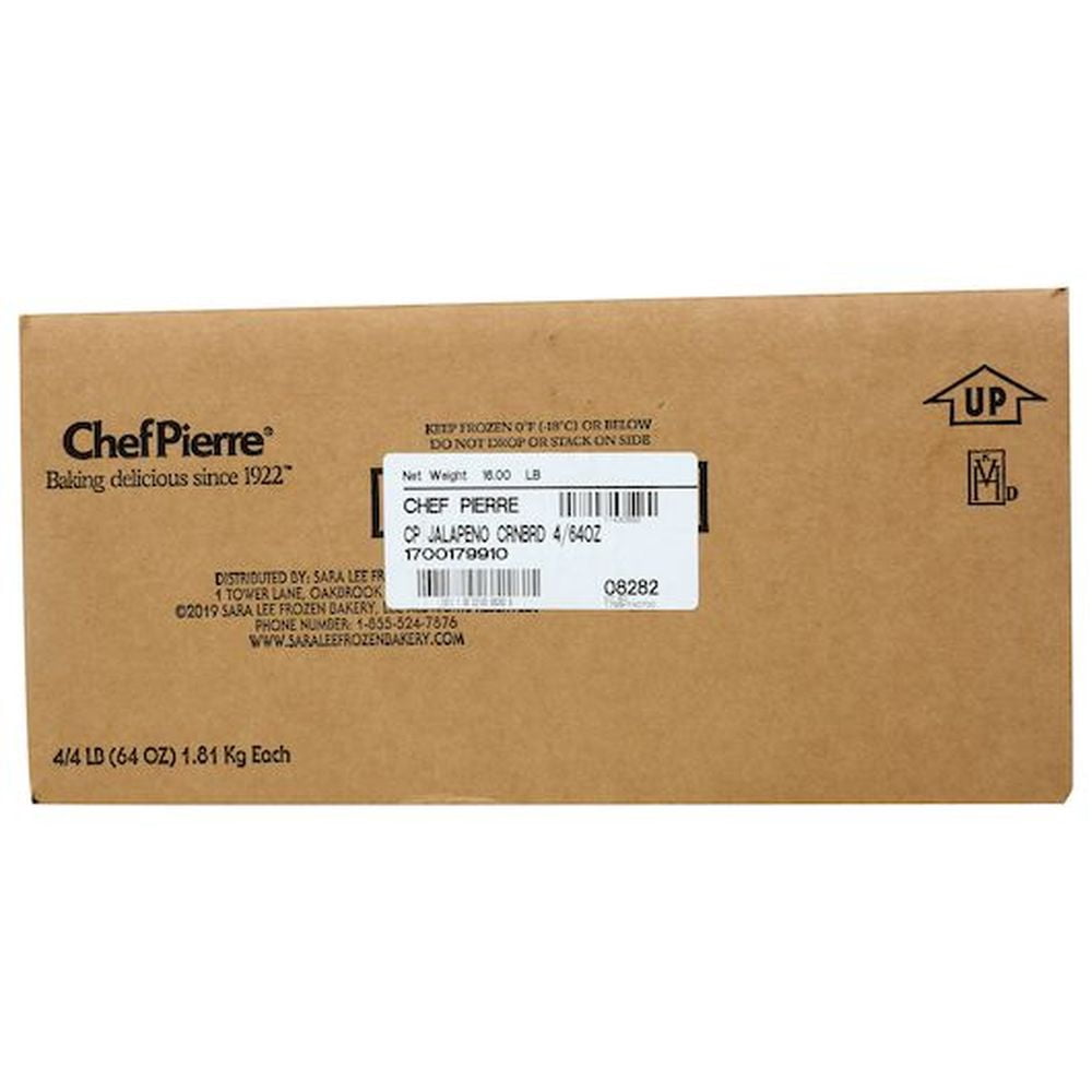 Chef Pierre Jalapeno Cornbread, 4 Pound -- 4 per case.