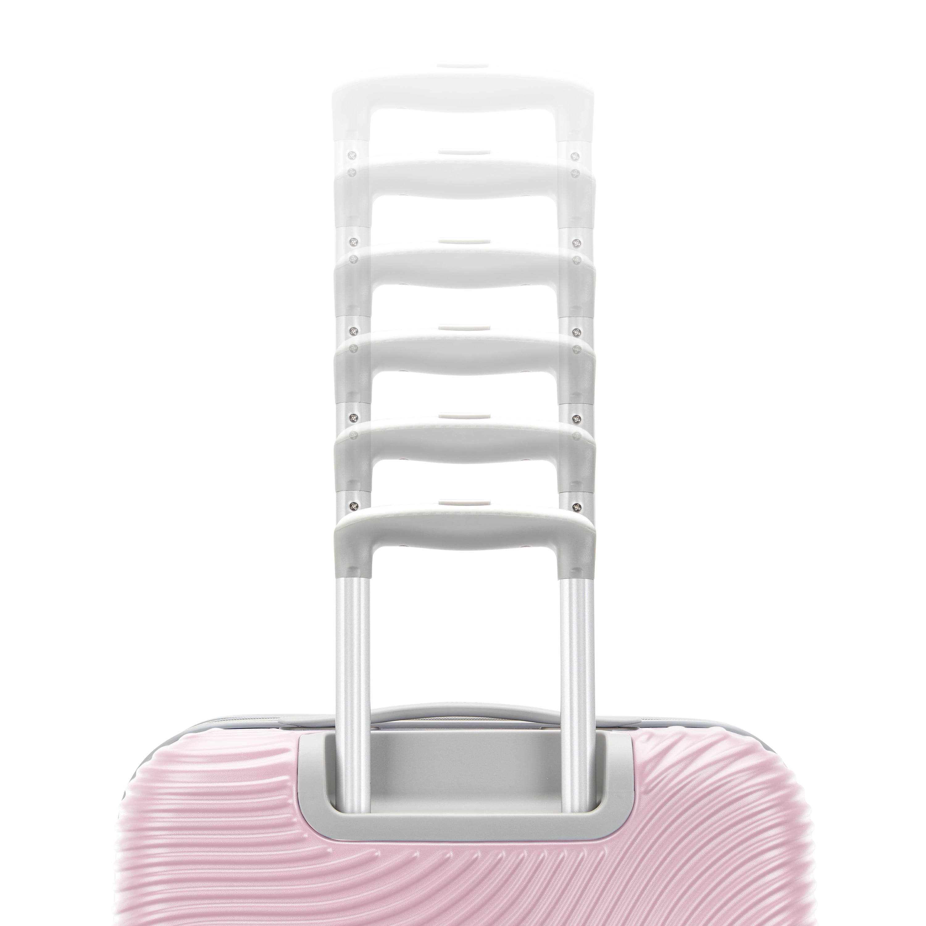 American Tourister Color Waves Light Pink Carry On Expandable Luggage Suitcase with Spinner Wheels, Light Pink