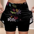 thumbnail image 2 of vigerkar Athletic Skorts Women with Pockets Size High Waist Golf Tennis Skirt Tummy Control Summer Floral Print Short (Grey, 4XL), 2 of 4