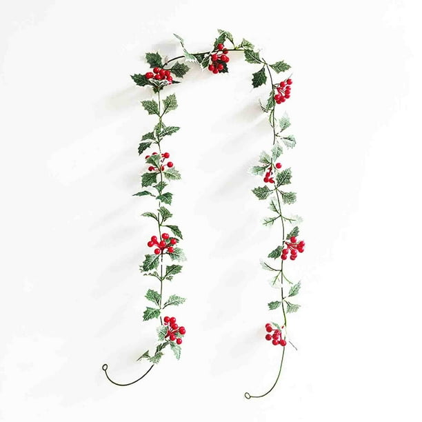 Tiras de luz LED, luces de cadena, lámparas de cadena, flores artificiales decorativas, flores de seda con luces, enredaderas, bayas, puertas de patio, decoraciones, postes de luz con enredaderas de f