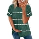 thumbnail image 1 of Camiseta de algodón a rayas para mujer, camiseta de manga corta con cuello redondo, Tops holgados informales, ropa de calle para mujer 2022, 1 of 4